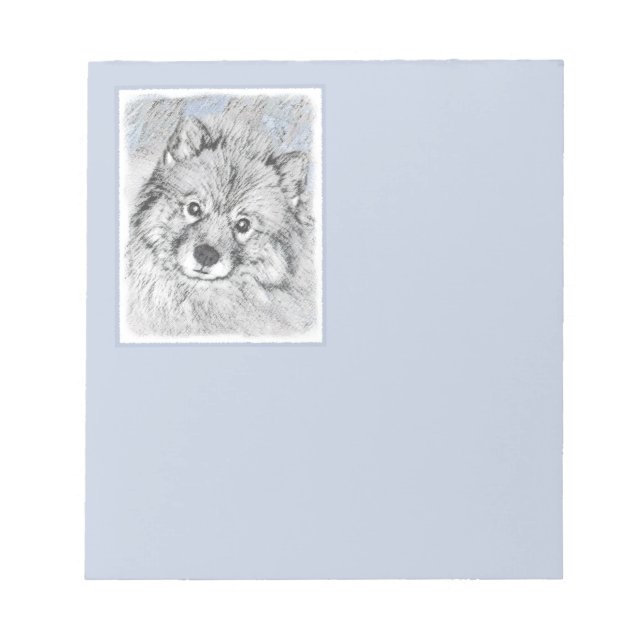 Keeshond Beth-målning - Cute Original Hund Art Anteckningsblock (Framsida)