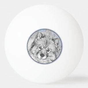 Keeshond Beth-målning - Cute Original Hund Art Pingisboll