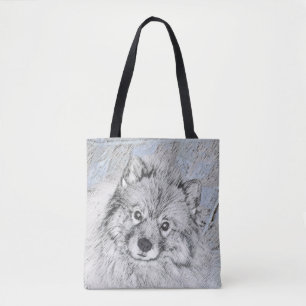 Keeshond Beth-målning - Cute Original Hund Art Tygkasse