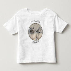 Keeshond Bröder Målning - Original Hund Konst T Shirt