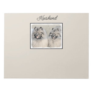 Keeshond Brothers Painting - Original Hund Art Anteckningsblock