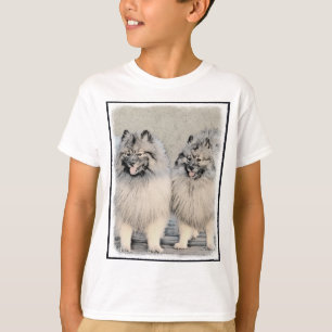 Keeshond Brothers Painting - Original Hund Art T Shirt