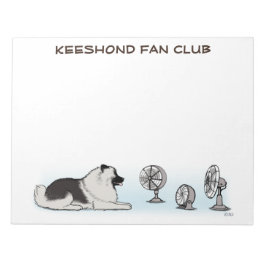 Keeshond Fan Club - Glad Hund med Anpassad Text Anteckningsblock
