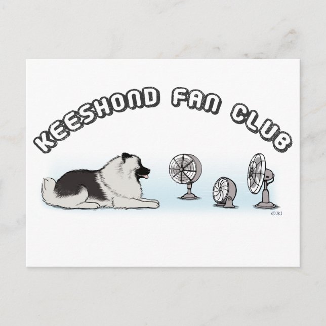 Keeshond Fan Club Vykort (Framsida)