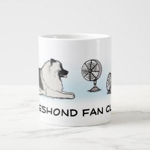 Keeshond Fläkt Klubb - Cute Keesie Tecknad hund Jumbo Mugg