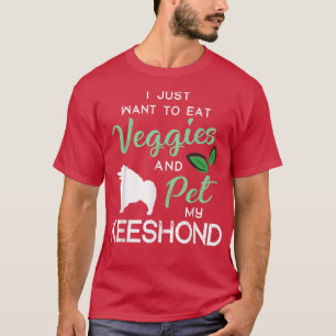Keeshond Funny Vegan Hund älskare Owner Julafton B T Shirt