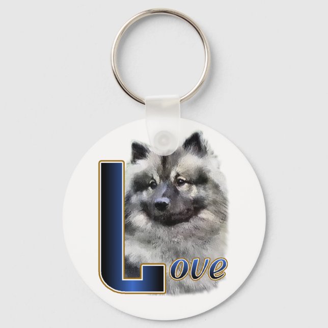 Keeshond Gifts Nyckelring (Framsida)