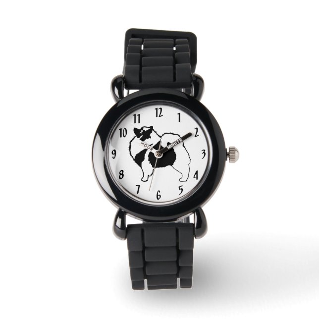 Keeshond-grafik  - Söt originell hundkonst Armbandsur (Framsida)