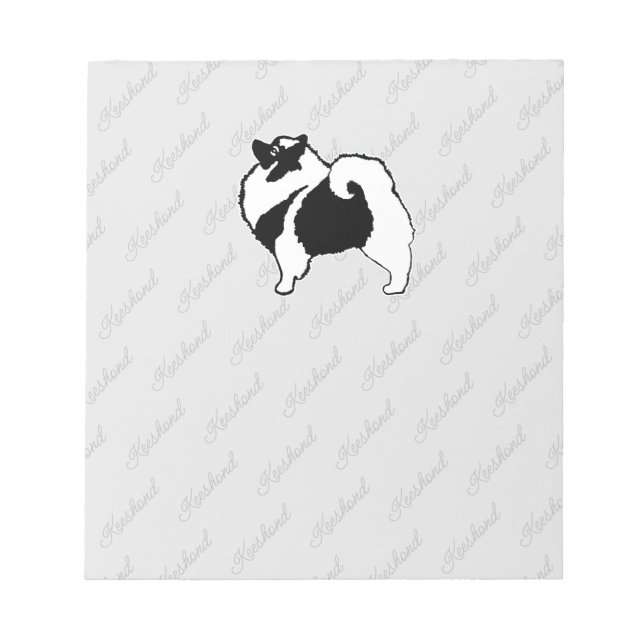 Keeshond Graphics - Cute Original Hund Art Anteckningsblock (Framsida)