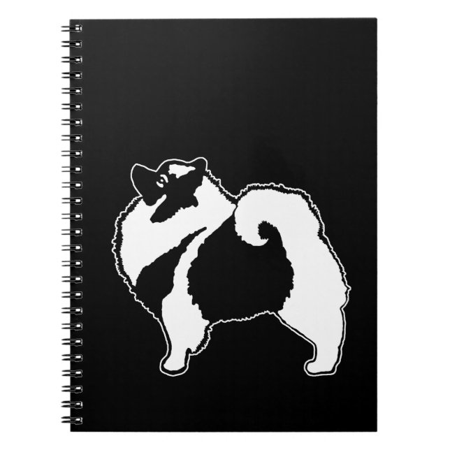 Keeshond Graphics - Cute Original Hund Art Anteckningsbok (Framsidan)