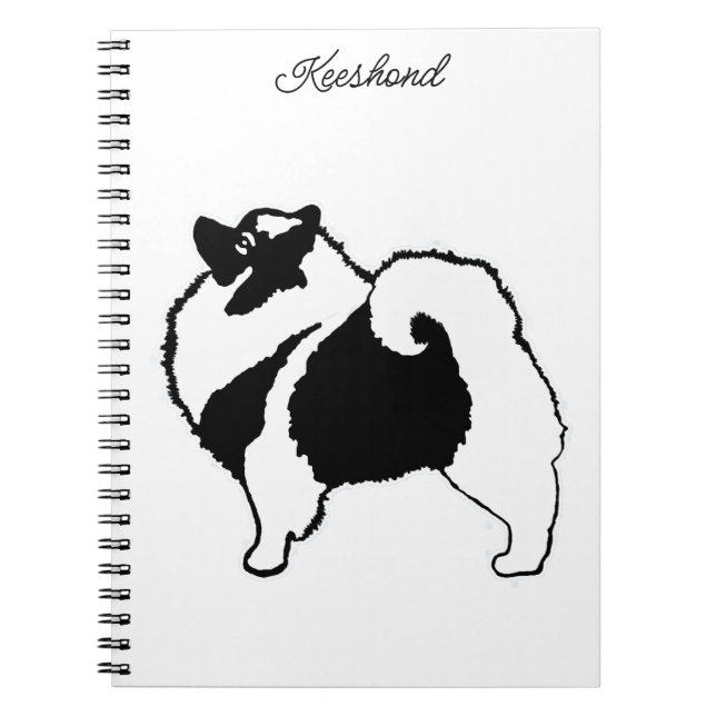 Keeshond Graphics - Cute Original Hund Art Anteckningsbok (Framsidan)