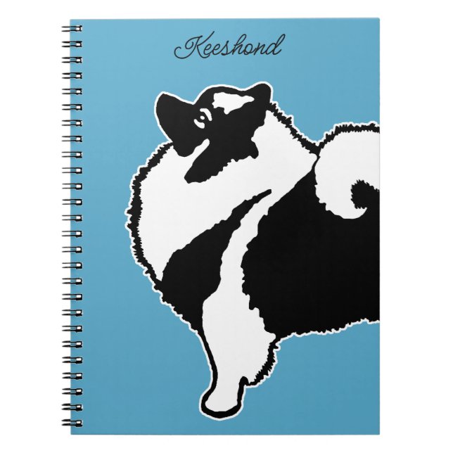 Keeshond Graphics - Cute Original Hund Art Anteckningsbok (Framsidan)