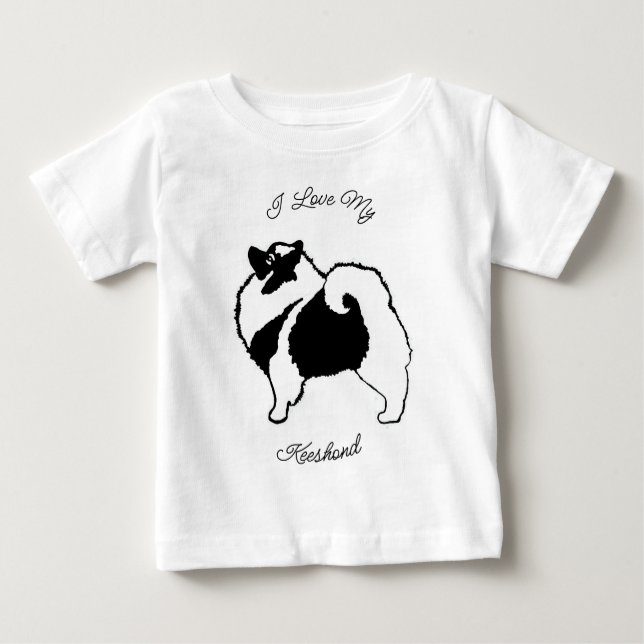 Keeshond Graphics - Cute Original Hund Art Baby T- T Shirt (Framsida)