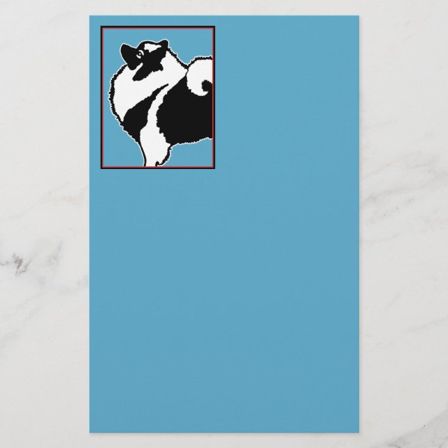 Keeshond Graphics - Cute Original Hund Art Brevpapper (Framsida)
