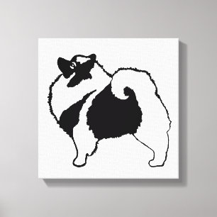 Keeshond Graphics - Cute Original Hund Art Canvastryck