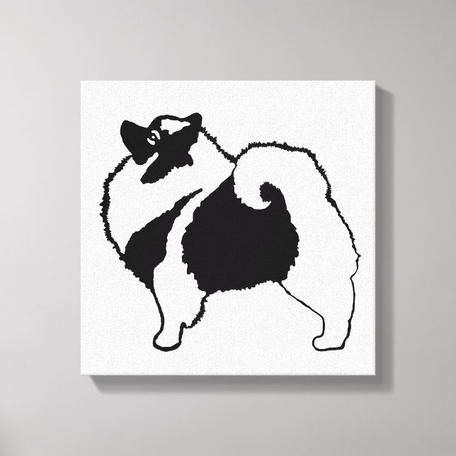 Keeshond Graphics - Cute Original Hund Art Canvastryck (Framsida)