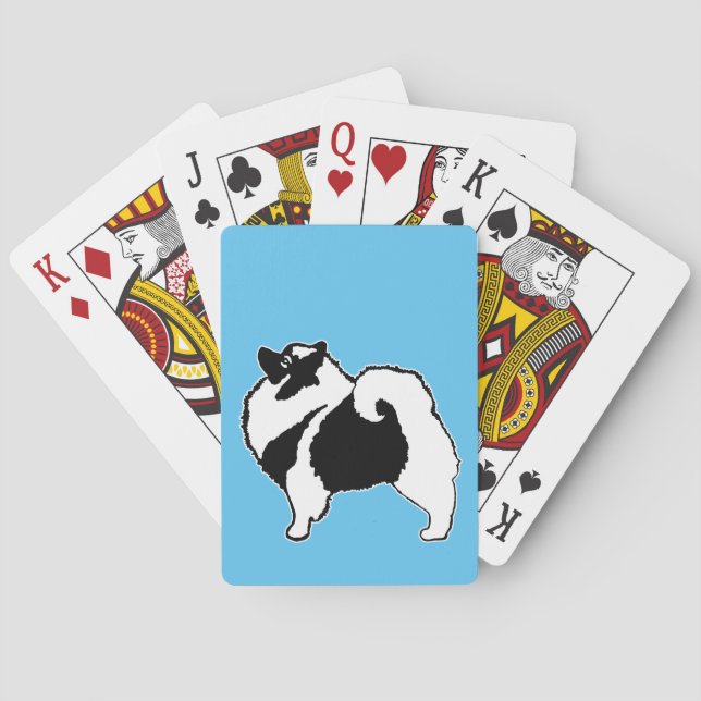 Keeshond Graphics - Cute Original Hund Art Casinokort (Baksidan)