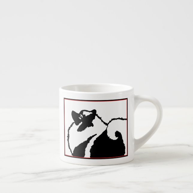 Keeshond Graphics - Cute Original Hund Art Espressomugg (Höger)