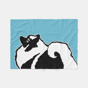 Keeshond Graphics - Cute Original Hund Art Fleecefilt