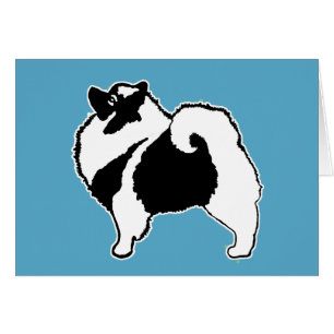 Keeshond Graphics - Cute Original Hund Art Hälsningskort