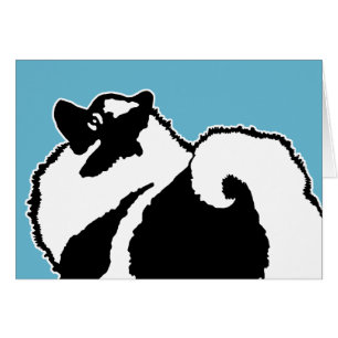 Keeshond Graphics - Cute Original Hund Art Hälsningskort