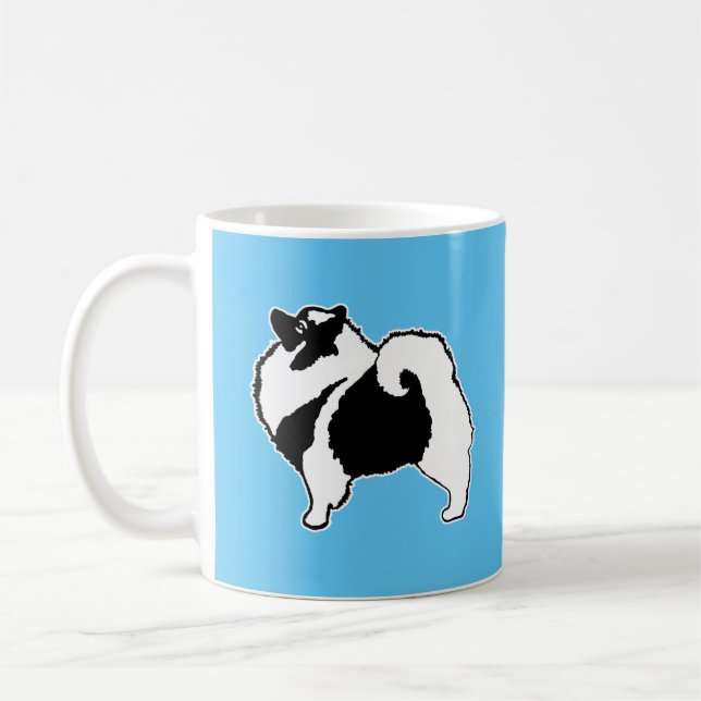 Keeshond Graphics - Cute Original Hund Art Kaffemugg (Vänster)
