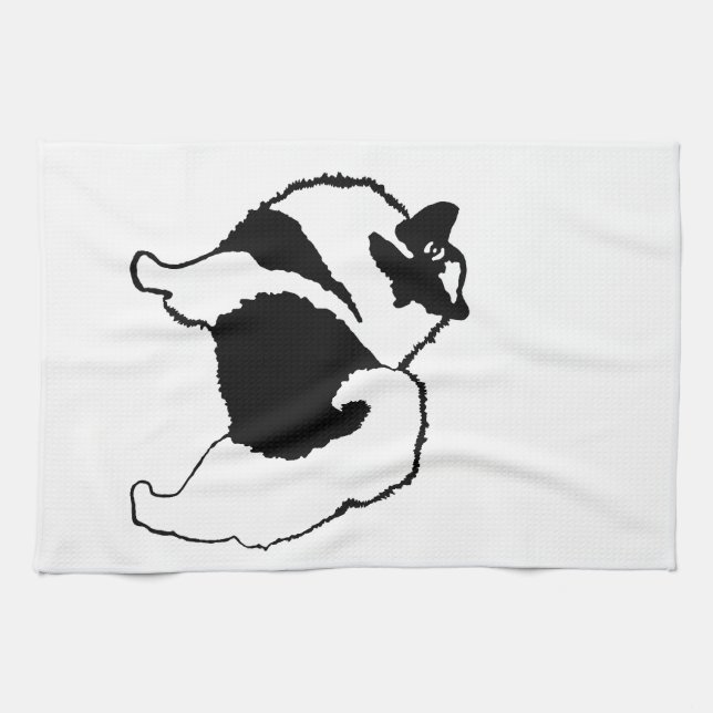 Keeshond Graphics - Cute Original Hund Art Kökshandduk (Horisontell)