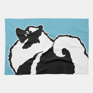 Keeshond Graphics - Cute Original Hund Art Kökshandduk