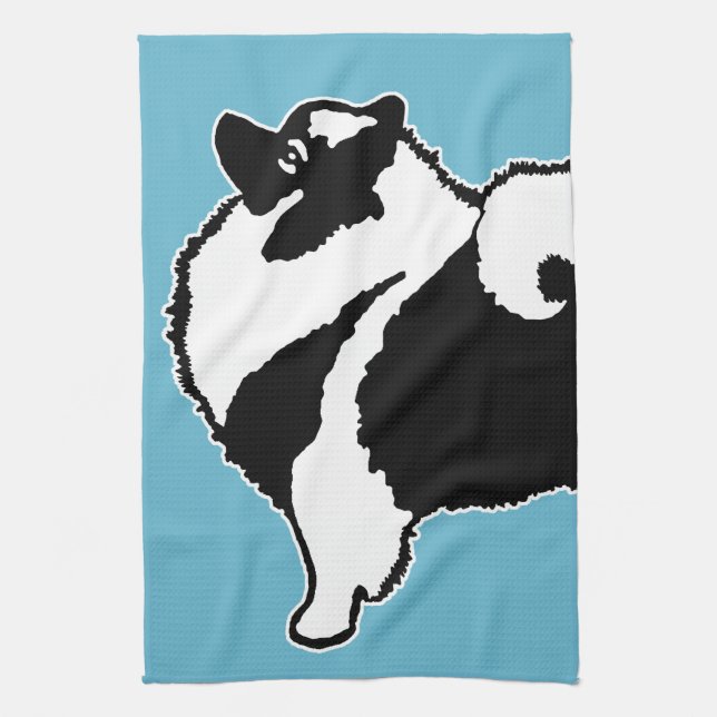 Keeshond Graphics - Cute Original Hund Art Kökshandduk (Vertikal)