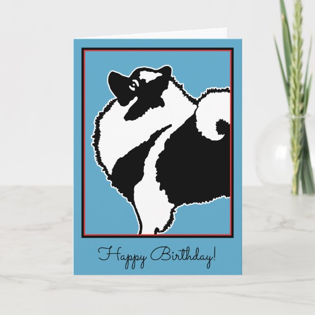 Keeshond Graphics - Cute Original Hund Art Kort (Framsida)