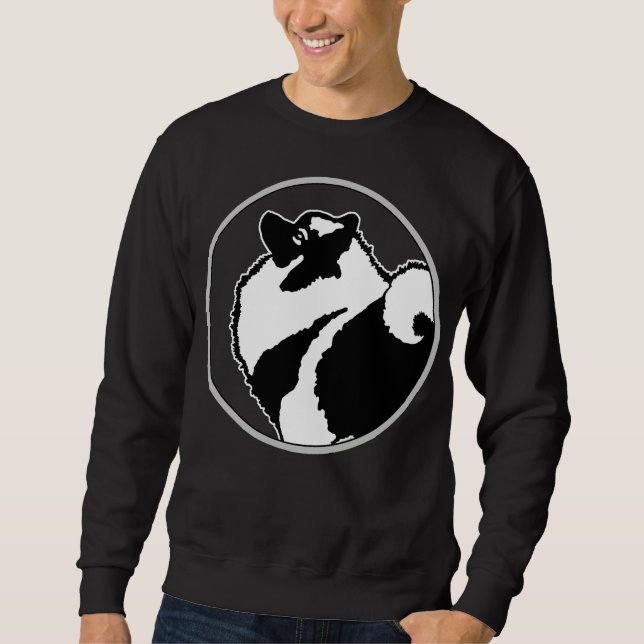 Keeshond Graphics - Cute Original Hund Art Lång Ärmad Tröja (Framsida)
