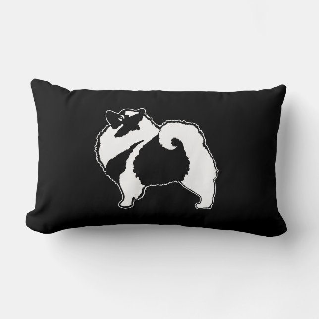 Keeshond Graphics - Cute Original Hund Art Lumbarkudde (Framsida)