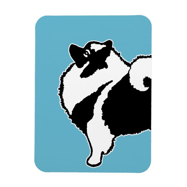 Keeshond Graphics - Cute Original Hund Art Magnet (Vertikal)