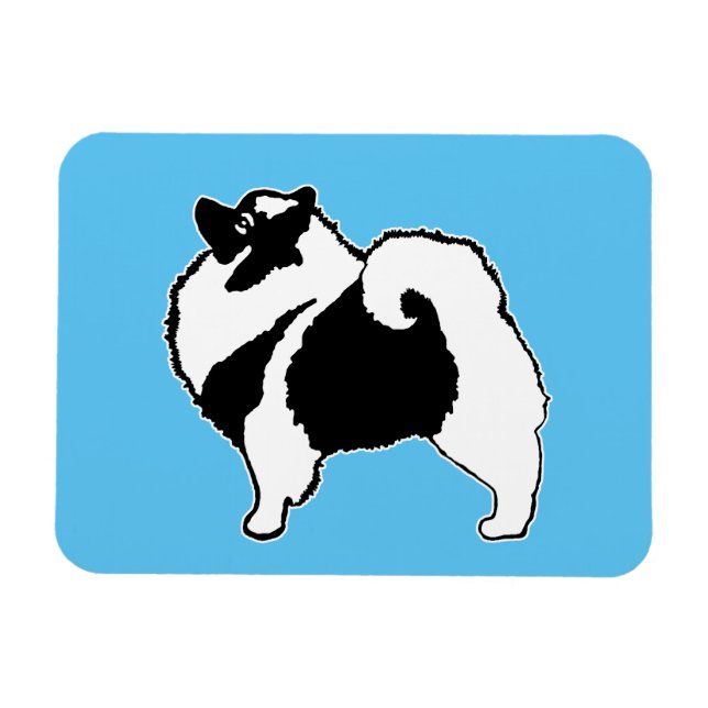 Keeshond Graphics - Cute Original Hund Art Magnet (Horisontell)