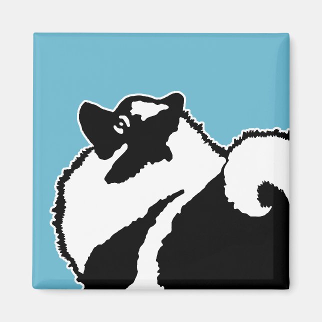 Keeshond Graphics - Cute Original Hund Art Magnet (Framsidan)