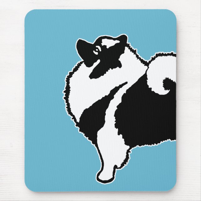 Keeshond Graphics - Cute Original Hund Art Musmatta (Framsidan)