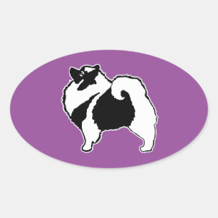 Keeshond Graphics - Cute Original Hund Art Ovalt Klistermärke