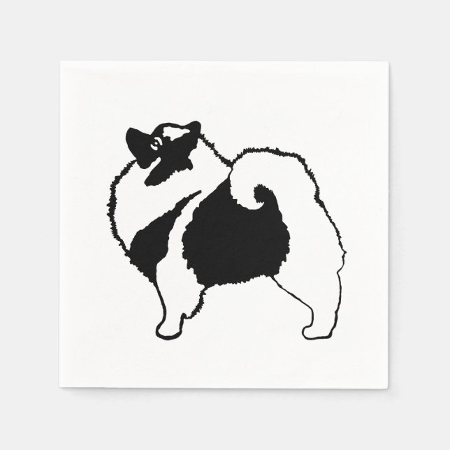 Keeshond Graphics - Cute Original Hund Art Pappersservett (Framsidan)