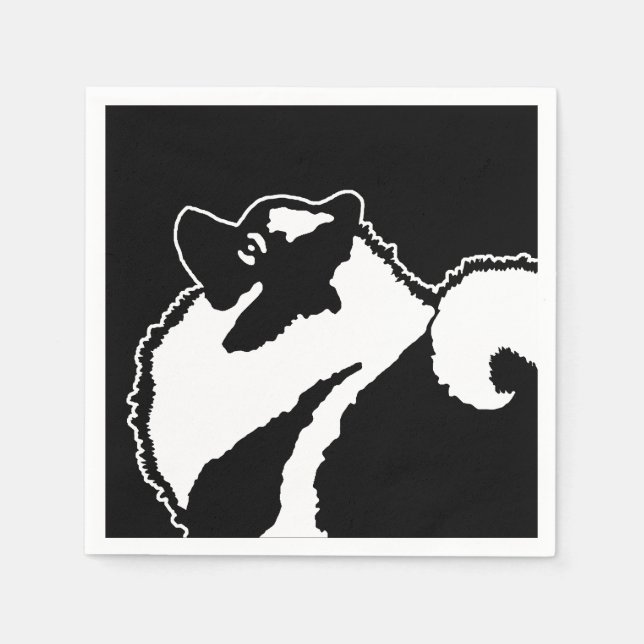 Keeshond Graphics - Cute Original Hund Art Pappersservett (Framsidan)