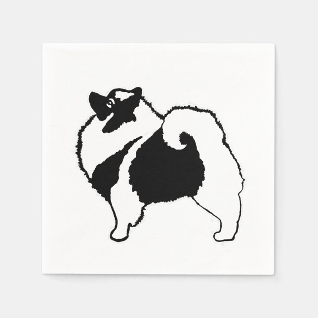Keeshond Graphics - Cute Original Hund Art Pappersservett (Framsidan)