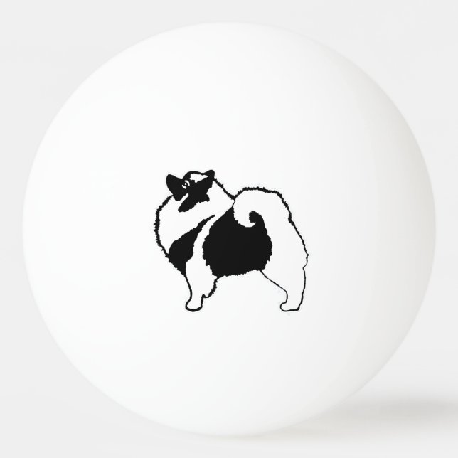 Keeshond Graphics - Cute Original Hund Art Pingisboll (Framsidan)