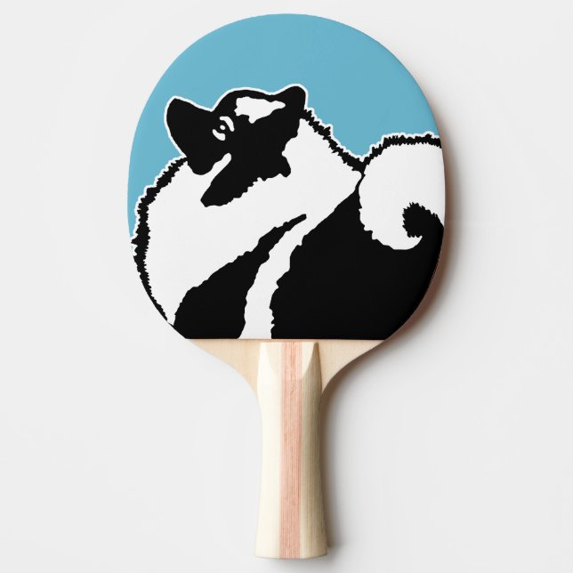 Keeshond Graphics - Cute Original Hund Art Pingisracket (Framsidan)