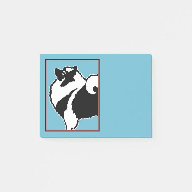 Keeshond Graphics - Cute Original Hund Art Post-it Block (Framsida)