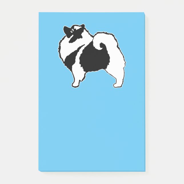 Keeshond Graphics - Cute Original Hund Art Post-it Block (Framsida)