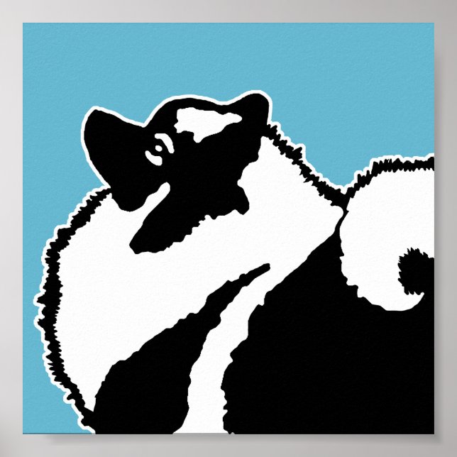 Keeshond Graphics - Cute Original Hund Art Poster (Framsidan)