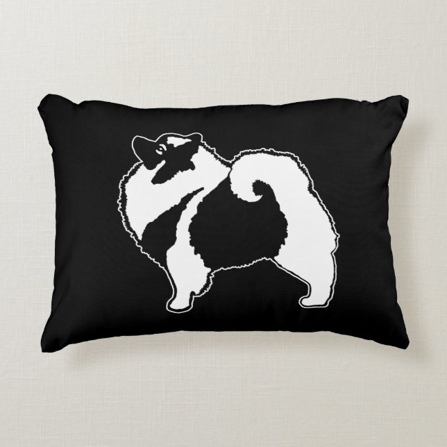 Keeshond Graphics - Cute Original Hund Art Prydnadskudde (Framsidan)