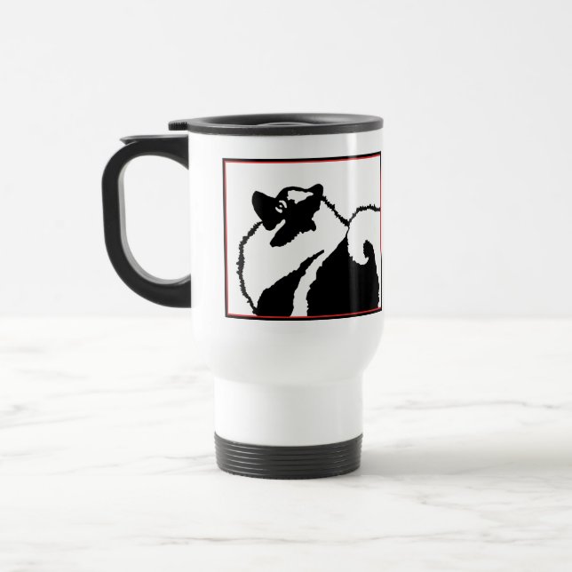 Keeshond Graphics - Cute Original Hund Art Resemugg (Vänster)