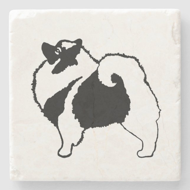 Keeshond Graphics - Cute Original Hund Art Stenunderlägg (Framsidan)