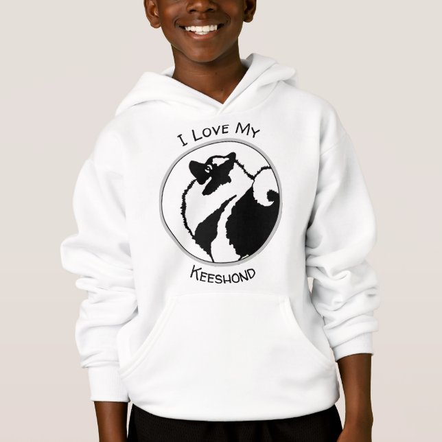 Keeshond Graphics - Cute Original Hund Art T Shirt (Framsida)