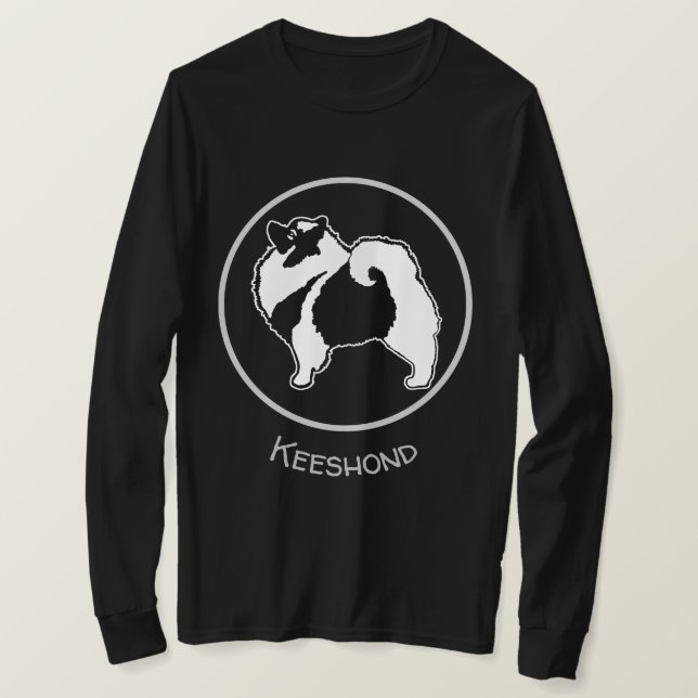 Keeshond Graphics - Cute Original Hund Art T Shirt (Design framsida)